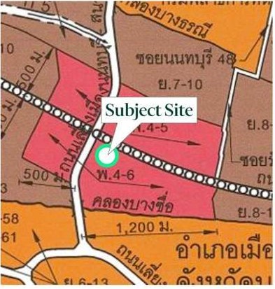 Comprehensive plan excerpt for Rattanathibet Road
