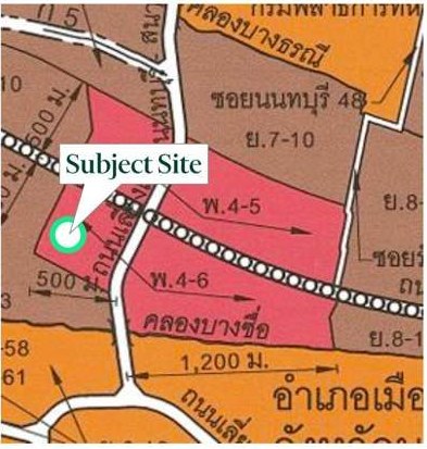 Comprehensive plan excerpt for Soi Nonthaburi 8